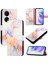 Huawei P50 Cüzdan Pu Deri Kickstand Mermer Desen (Yurt Dışından) 5