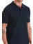Lacivert Regular Fit Merserize Polo Yaka Pamuklu Tişört 5