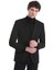 Siyah Slim Fit Düz Mono Yaka Klasik Ceket 3
