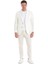 Ekru Slim Fit Düz Mono Yaka Casual Ceket 2