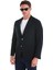 Lacivert Slim Fit Düz Mono Yaka Casual Ceket 1