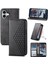IPhone 16 Için Flip Case Eşkenar Dörtgen Şekli Cüzdan Standı El Kayışı Günlük Kullanım (Yurt Dışından) 1