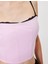 Crop Korse Görünümlü Büstiyer Çıkarılabilir Ip Askılı Dantel Detaylı Slim Fit 5