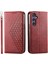 Samsung Galaxy S24 Cüzdan Eşkenar Dörtgen Şekli Standı Günlük Kullanım Için Flip Case (Yurt Dışından) 1