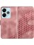 Xiaomi Redmi 13 Için Flip Case Geometrik Desen Darbeye Deri Kılıf Pu (Yurt Dışından) 1