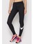 Sportswear Essential Cotton Leggings Swoosh Pamuklu Kadın Taytı Siyah 1