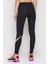 Sportswear Essential Cotton Leggings Swoosh Pamuklu Kadın Taytı Siyah 2
