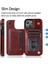 Kart Tutucu Kickstand Kart Yuvaları ile IPhone 14 Artı Cüzdan Durumda Pu (Yurt Dışından) 5