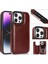 Cüzdan Kılıf IPhone 15 Pro Max Kickstand Çift Manyetik Toka ile Pu (Yurt Dışından) 1