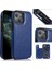 Kart Tutucu ile IPhone 13 Için Cüzdan Durumda Pu Deri Çift Manyetik (Yurt Dışından) 3