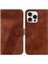 IPhone 16 Için Telefon Kılıfı Pro Cüzdan Kabartmalı Desen Kart Yuvası Fonksiyonu Pu (Yurt Dışından) 1