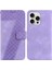 IPhone 16 Için Telefon Kılıfı Pro Cüzdan Kabartmalı Desen Kart Yuvası Fonksiyonu Pu (Yurt Dışından) 1