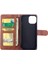 IPhone 14 Için Filp Durumda Pu Deri Manyetik Kapatma Kickstand Kart Tutucu (Yurt Dışından) 4