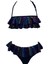 Halter Yaka Simli Renkli Baskılı Fırfırlı 50 UV Kız Çocuk Bikini Takımı BY NESSI BYRD 1