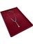 Yerli Üretim Süet Kumaş Bordo Renk 34/24 cm Takı Servis Sunum Tablası 1