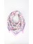 Yaprak Desenli Pembe Soft Eşarp 95X95 1