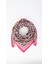 Kalp Desenli Pembe Soft Eşarp 95X95 1