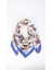 Çiçek Desenli Lacivert Soft Eşarp 95X95 1