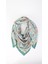 Çiçek Desenli Yeşil Soft Eşarp 95X95 1
