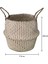 B 23X20CM Stili El Yapımı Bambu Saklama Sepetleri Nordic Katlanabilir Çamaşır Hasır Hasır Deniz Otu Karın Bahçe Çiçek Saksısı Bitki Sepeti Kasa (Yurt Dışından) 1