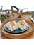M 24CM x 6.5cm Stili El Yapımı Hasır Saklama Tepsisi Ahşap Saplı Yuvarlak Hasır Sepet Ekmek Yemek Tabak Meyve Kek Tabağı Akşam Yemeği Servis Tepsi (Yurt Dışından) 5