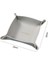 BEYAZ-25X25CM Stili Deri Anahtar Cüzdanı Bozuk Para Kağıt Peçete Saklama Tepsi Masa Üstü Atıştırmalık Tabak Katlanabilir Masa Dekorasyonu Süs Eşyaları Sıralama Tepsi Organizatörü (Yurt Dışından) 1