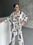 Alt Üst Keten Takım Desenli Oversize 1