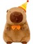 Capybara Doldurulmuş Oyuncak Gerçekçi Şkinler Için Aile Çocukları Şapkalı 45CM (Yurt Dışından) 5