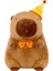Capybara Doldurulmuş Oyuncak Gerçekçi Şkinler Için Aile Çocukları Şapkalı 33CM (Yurt Dışından) 3