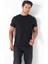 Erkek Beyaz T-Shirt Pamuk Bisiklet Yaka Regular Fit 3