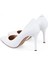 Claire Beyaz Kadın Napa Deri Stiletto 4