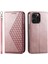 IPhone 15 Için Flip Case Pro Max El Kayışı Standı Günlük Kullanım Eşkenar Dörtgen Şekli (Yurt Dışından) 1