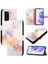 Huawei P40 Cüzdan Pu Deri Kickstand Mermer Desen (Yurt Dışından) 5