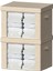 Katlanabilir Metal Çerçeveli Giysi Saklama Kutuları - 36L Büyük Kapasiteli Istiflenebilir Keten Kumaş Organizatör Seti, Taşıma Kolları, Şeffaf Pencere, Yatak Takımı, Battaniye, Kaz (Yurt Dışından) 1