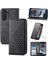 Samsung Galaxy M55 Günlük Kullanım Için Flip Case Standı Cüzdan El Kayışı Eşkenar Dörtgen (Yurt Dışından) 4
