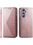 Samsung Galaxy Galaxy Için Flip Case Eşkenar Dörtgen Şekli Cüzdan Günlük Kullanım El Standı (Yurt Dışından) 1