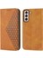 Samsung Galaxy S21 Günlük Kullanım Için Flip Case Cüzdan Standı El Kayışı Eşkenar Dörtgen (Yurt Dışından) 1