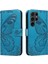 Kredi Kartı Yuvası Kabartmalı El ile Samsung Galaxy S24 Ultra Için Flip Case (Yurt Dışından) 1