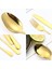 Çelik 24 Parça 6 Kişilik Gold Yemek Kaşık Çatal Bıçak Seti CIN736SR 3