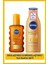 NIVEA SUN Karoten Bronzlaştırıcı Güneş Spreyi 200ml ve Q10 Sıkılaştırıcı Bronzluk Vücut Losyonu 200ml 1