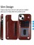 IPhone 15 Için Cüzdan Durumda Artı Kart Yuvaları Kickstand Çift Manyetik Toka (Yurt Dışından) 2