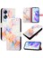Oppo A60 4g Kickstand Cüzdan Mermer Desen Pu Deri Için Kılıf (Yurt Dışından) 1