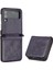 Samsung Galaxy Z Flip4 Için Filp Durumda Kart Tutucu Kickstand Bilek Kayışı Pu (Yurt Dışından) 1