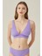 Lila Reps Üçgen Tek Üst Bikini 1