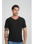 V Yaka Fitilli Regular Fit T-Shirt (E24-74602) 5