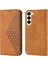 Samsung Galaxy S23 Günlük Kullanım Standı Eşkenar Dörtgen Şekli Cüzdan Için Flip Case (Yurt Dışından) 1
