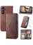 Samsung Galaxy M54 Cüzdan Için Flip Case El Kayışı Standı Günlük Kullanım Eşkenar Dörtgen (Yurt Dışından) 1