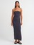 91176 Straplez Midi Elbise-Antrasit 3