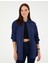 Kadın Lacivert Oversize Uzun Kollu Gömlek 50284899-VR033 3