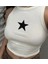 Y2K Star Yıldız Nakışlı Kolsuz Halter Yaka Beyaz Atlet Crop 1
